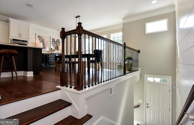 stairs with ornamental molding