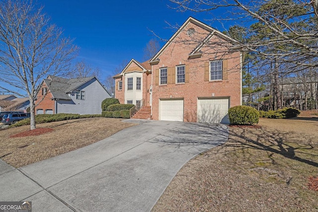 view of property with a garage