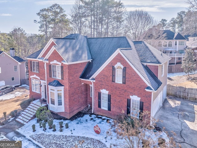 view of property with a garage