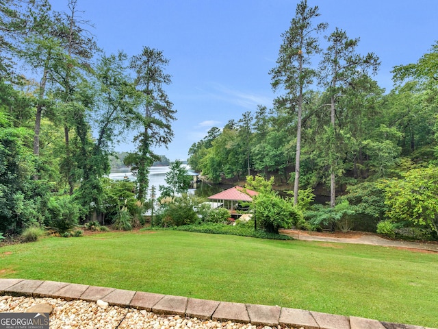 view of yard featuring a gazebo