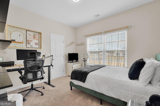 view of carpeted bedroom