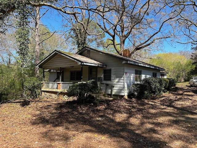 view of front of home with a porch