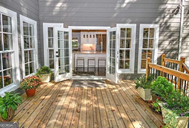 view of wooden terrace