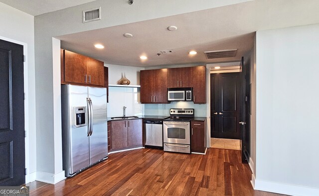 living room with wood-type flooring