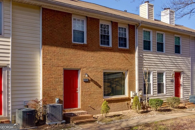 view of front of house featuring central AC unit