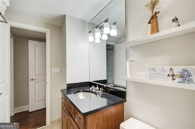 bathroom with vanity