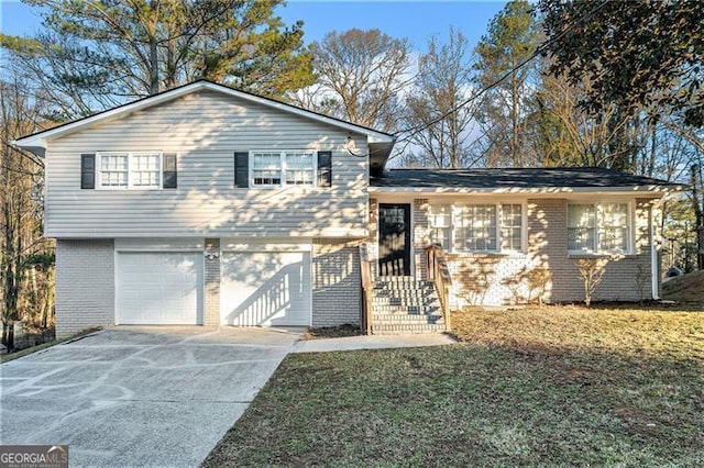 tri-level home featuring a garage