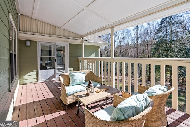 view of wooden terrace