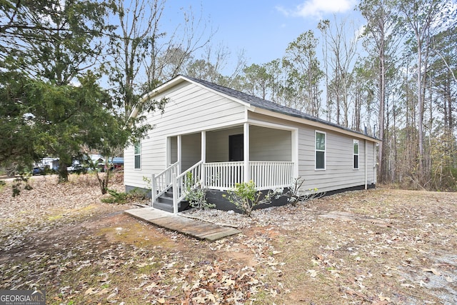 view of front of home featuring a porch