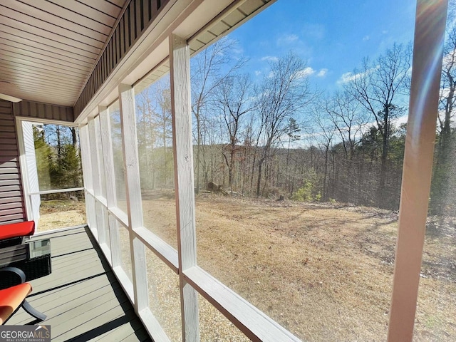 view of sunroom / solarium