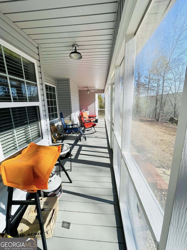 view of sunroom