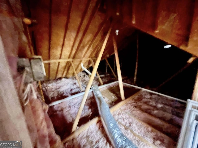 view of attic