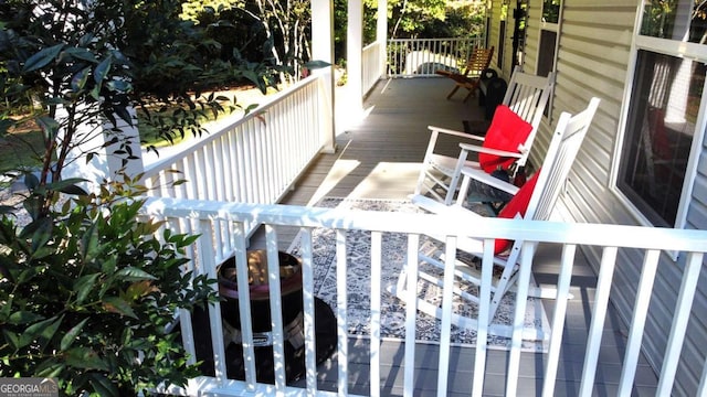 view of wooden deck