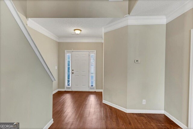 interior space with crown molding