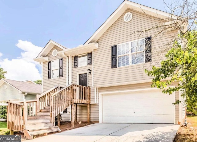 split foyer home with a garage