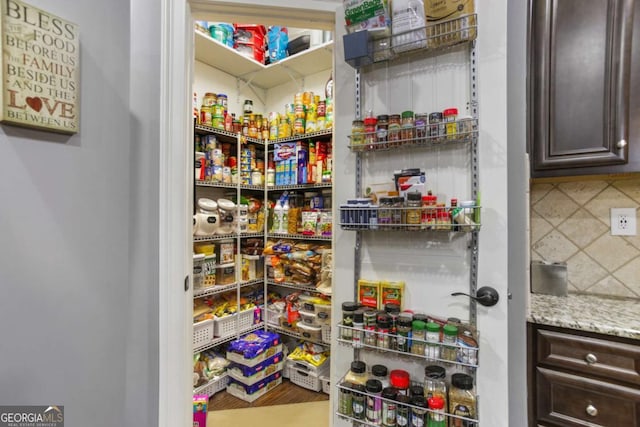 view of pantry