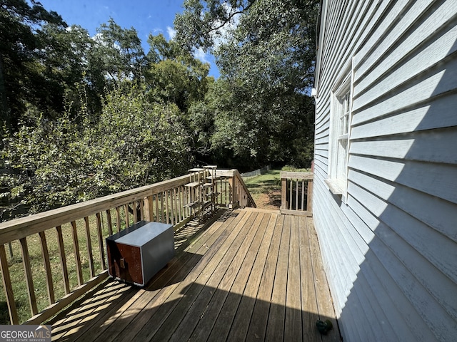 view of wooden deck