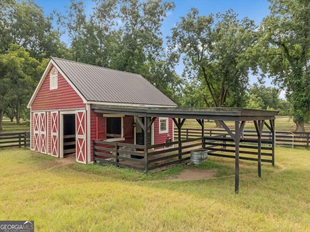 view of horse barn