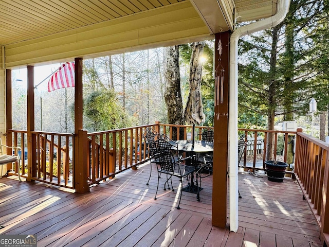 view of wooden deck