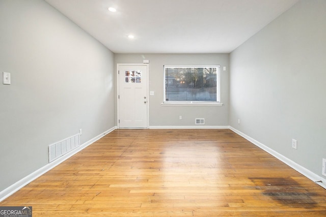 foyer entrance featuring light hardwood / wood-style flooring