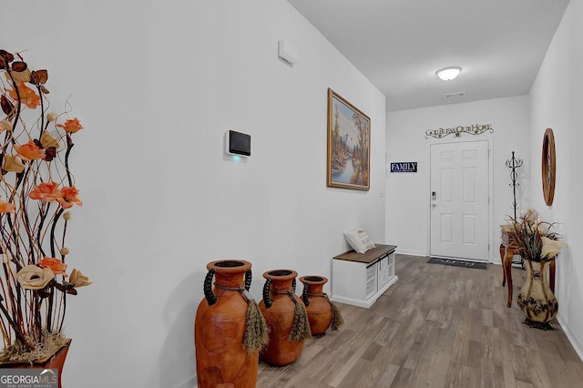 entryway featuring light wood-type flooring