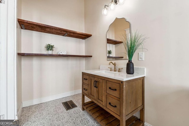 bathroom with vanity