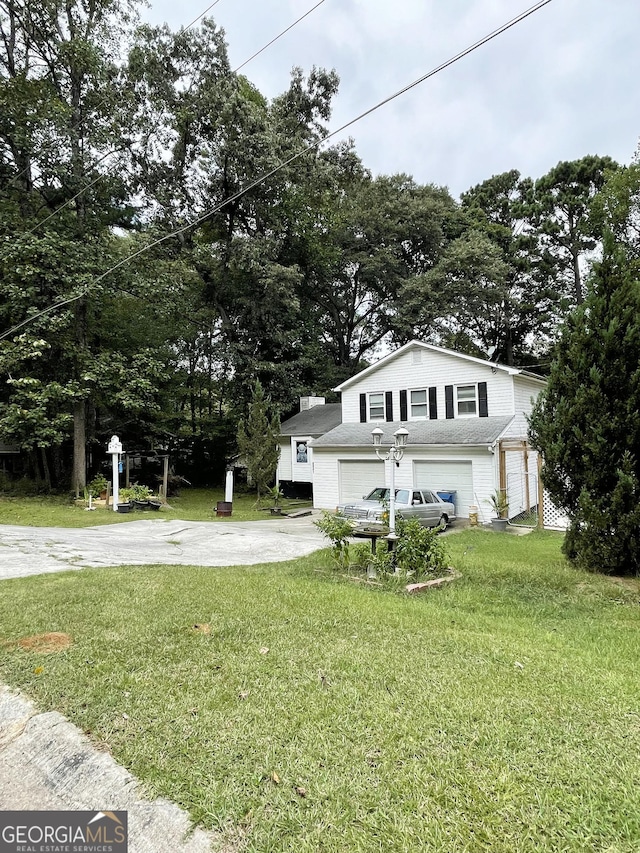 exterior space featuring a garage