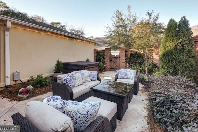 view of patio with outdoor lounge area