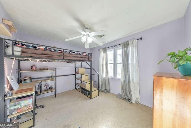 bedroom with ceiling fan