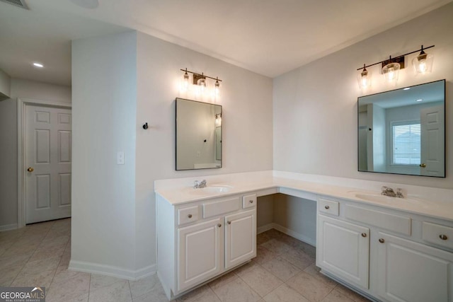 bathroom with vanity