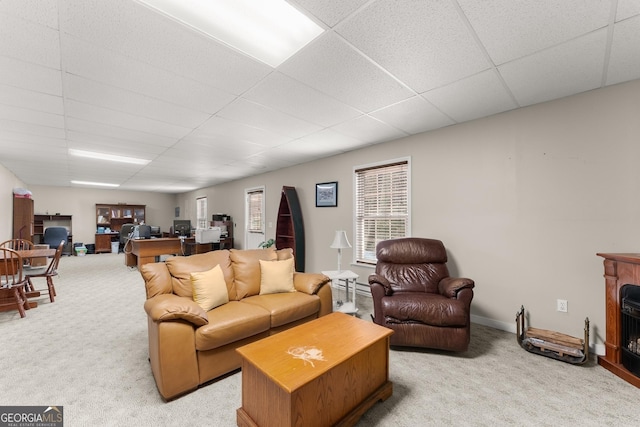 2314 Panorama Dr, Sautee Nacoochee, GA 30571 - office featuring a drop ceiling and carpet floors
