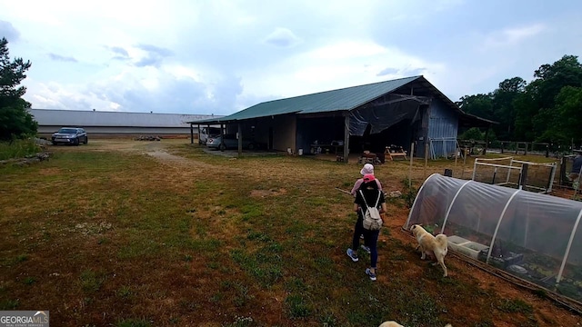 view of horse barn