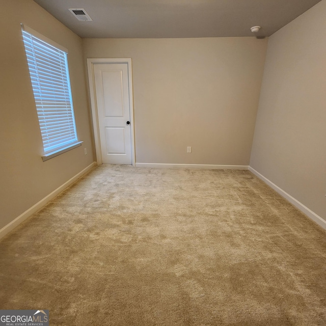 view of carpeted empty room