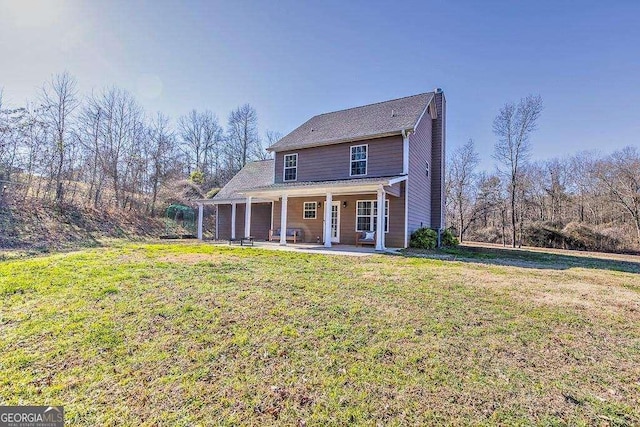 view of front of house featuring a front yard