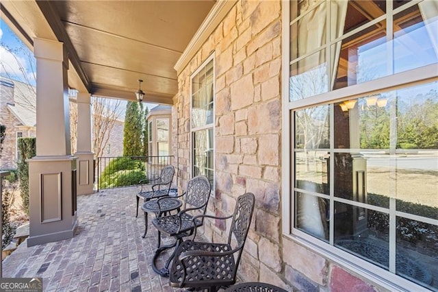 view of patio / terrace featuring a porch