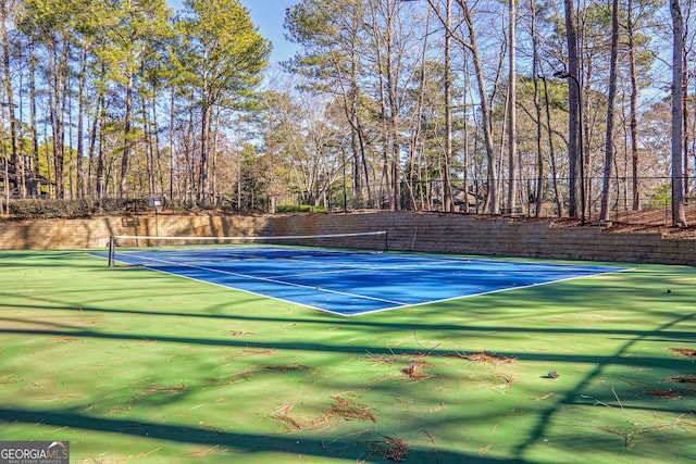 view of tennis court