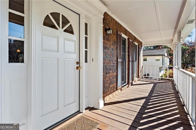 view of doorway to property