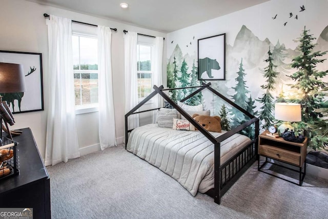 view of carpeted bedroom