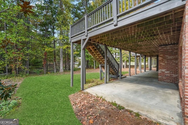 exterior space with a wooden deck