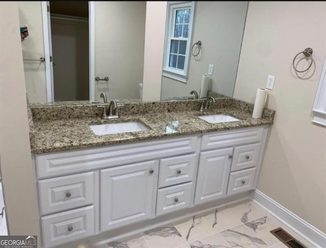 bathroom with vanity