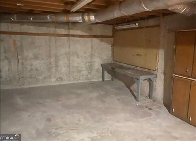 view of basement