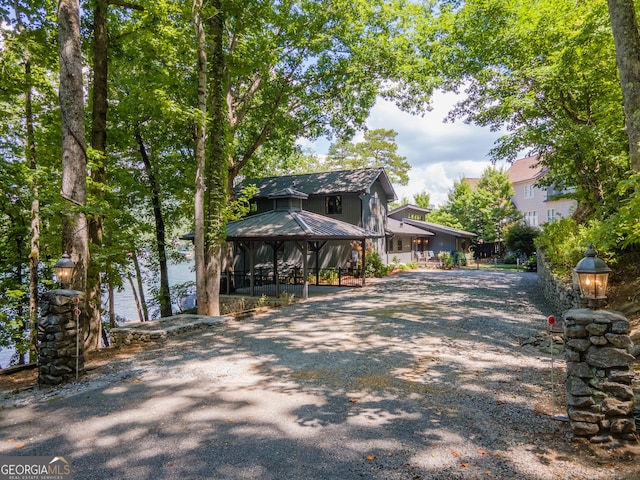 view of property with a gazebo