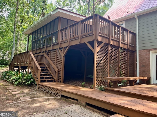 view of wooden terrace