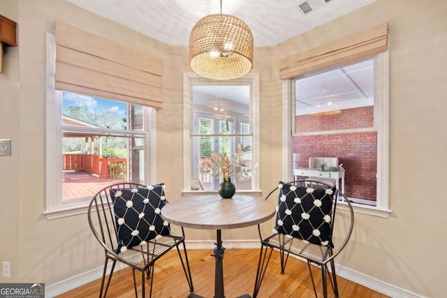 dining room featuring light wood-type flooring