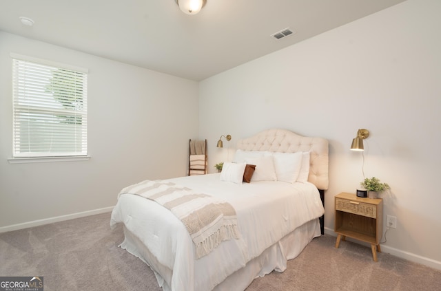 bedroom with carpet