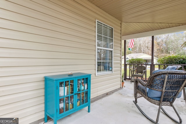 view of patio / terrace with a porch