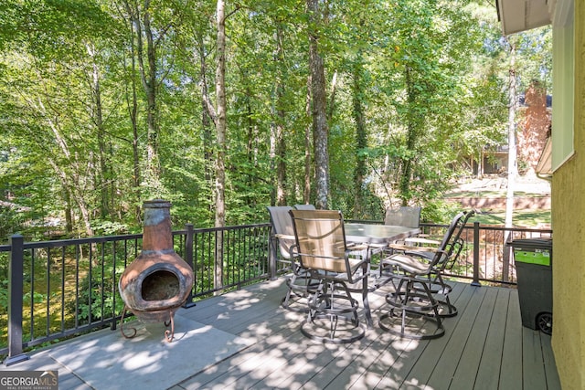 view of wooden deck