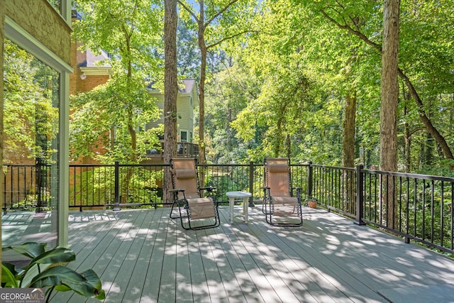 view of wooden terrace