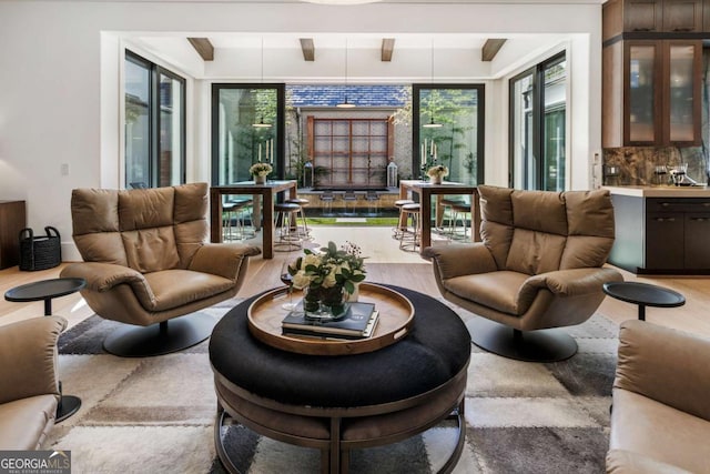 211 N Esplanade, Alpharetta, GA 30009 - living area featuring wood finished floors