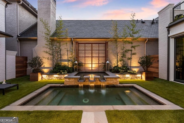 211 N Esplanade, Alpharetta, GA 30009 - outdoor pool featuring a yard